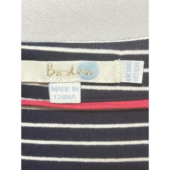Boden Womens 10R Blue Striped Midi Cotton Dress‎ - Picture 5 of 10